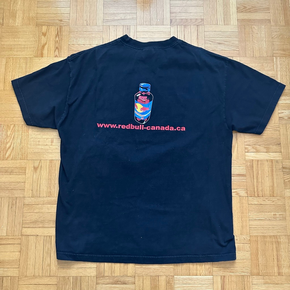 Vintage Red Bull OG logo Bottle Double sided shirt Size XL